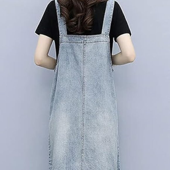 NWT Japanese Style Long Midi Overall Dress - Picture 4 of 5